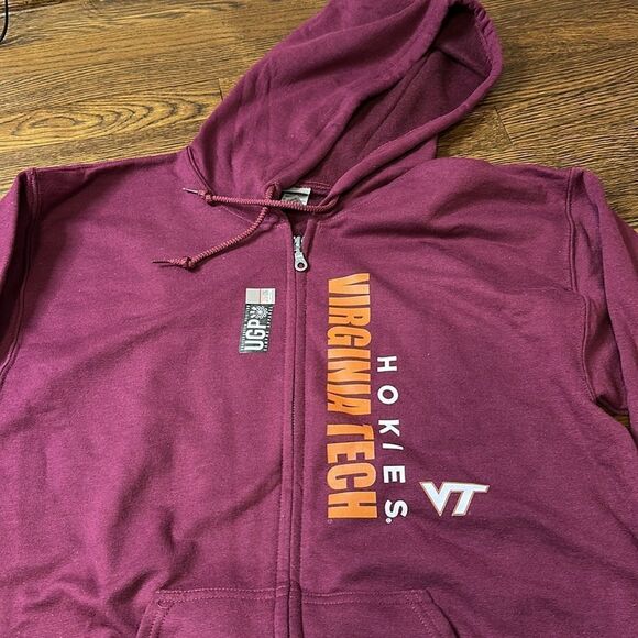 NWT UGP Campus Apparel Virginia Tech Zip Up Hoodie - Size Medium - Picture 2 of 8